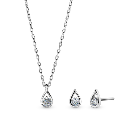 Pandora Brilliance Sterling Silver Necklace Set